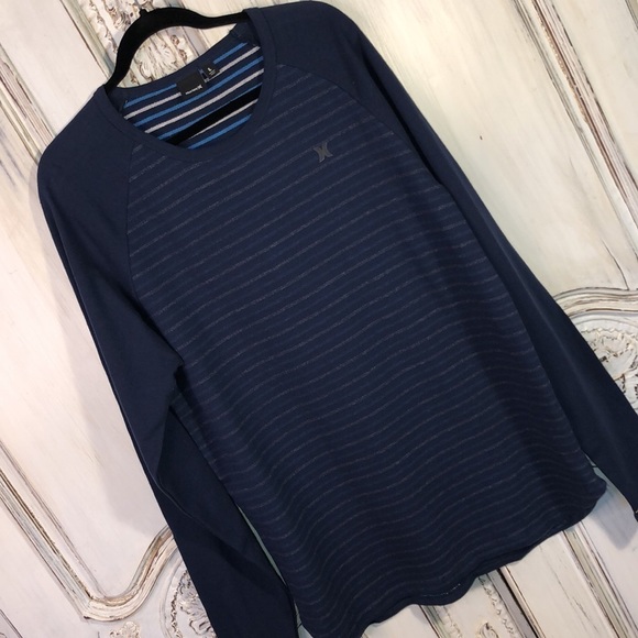 Men’s Hurley Navy NWT El Serape Crew Long Sleeve Sweat Shirt Size Large - Picture 2 of 11